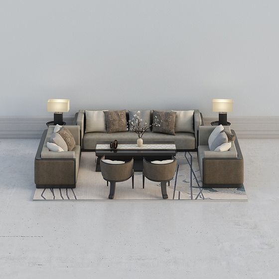 Urban Living Room 3D model