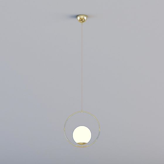 Circle Glow Pendant Light 3D model