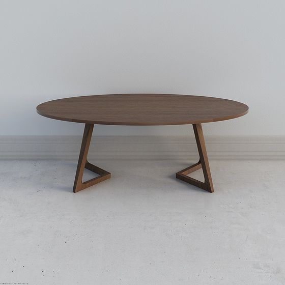 Triangular Support Round Table 3D model