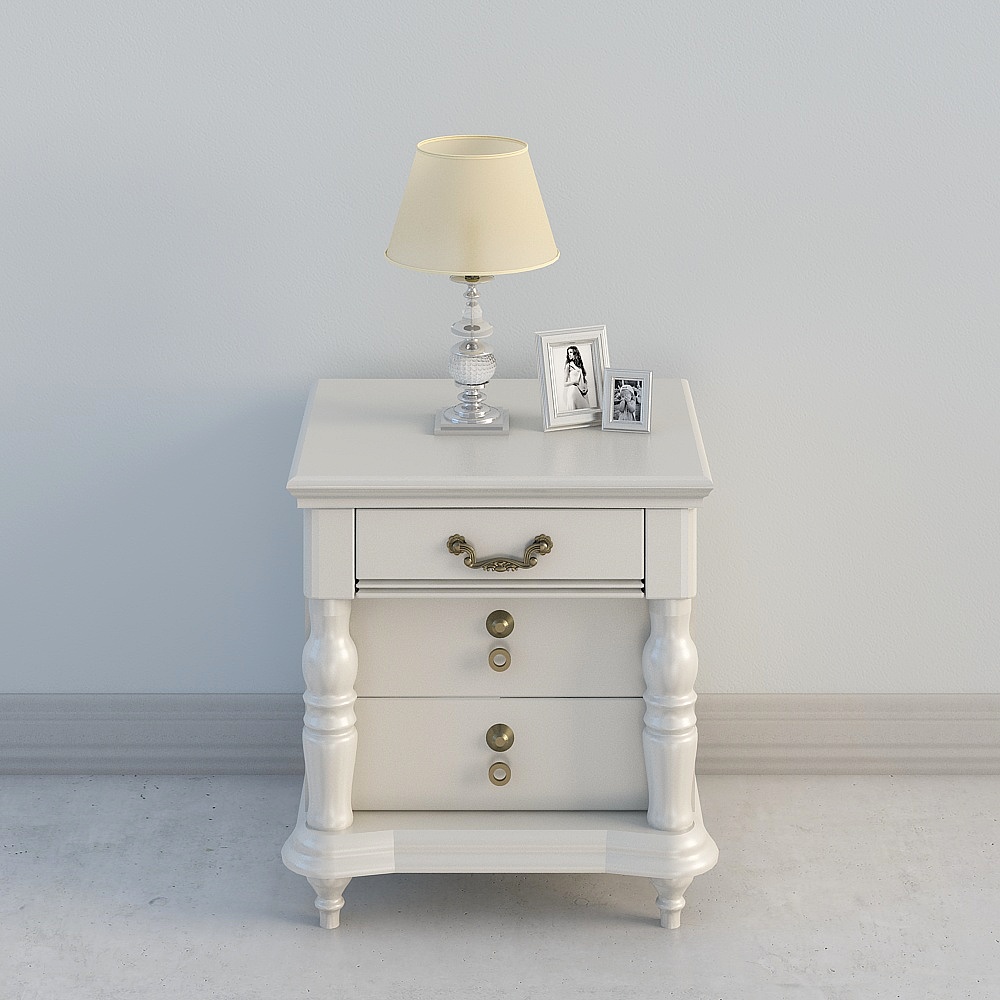 Simple American bed solid wood