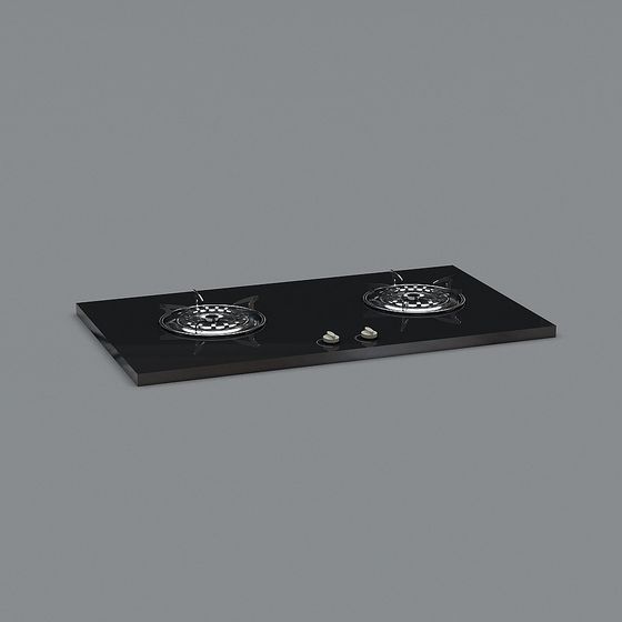 Sleek Modern Gas Stove 3D model for Kitchens