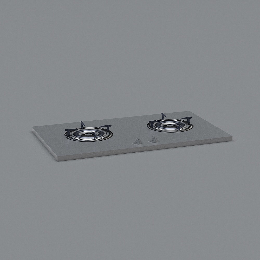 Modern Low-Poly Stove 3D model for Kitchens