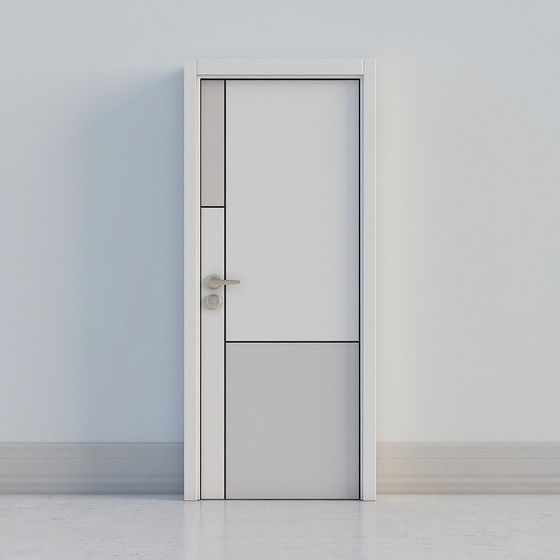 Stylish Minimalist 3D Door Model for Diverse Applications