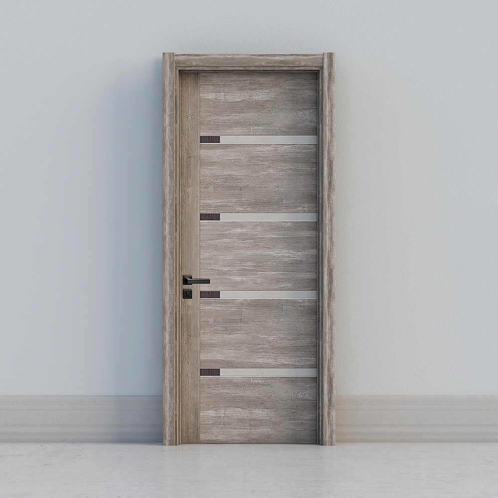 modern wooden grey door