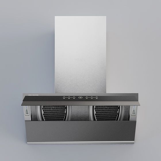 Sleek Modern Kitchen Exhaust Hood 3D model