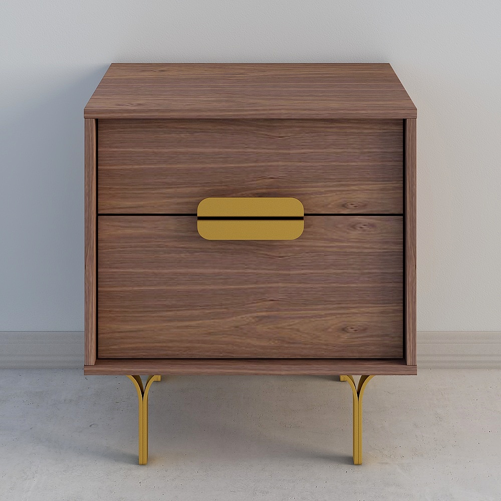 Yvonne Art Warmtone simple modern living room sofa small side a few wooden drawer corner cabinet corner a few