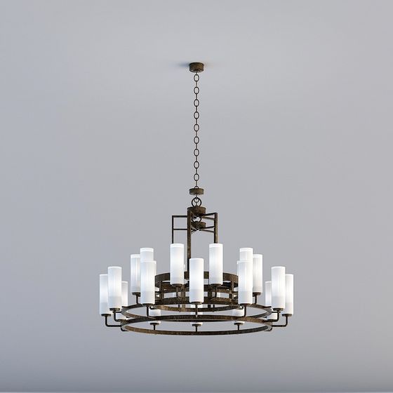 Vintage Industrial Pendant Light 3D model