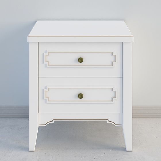 Stylish Low-Poly Nightstand 3D model for Modern Spaces