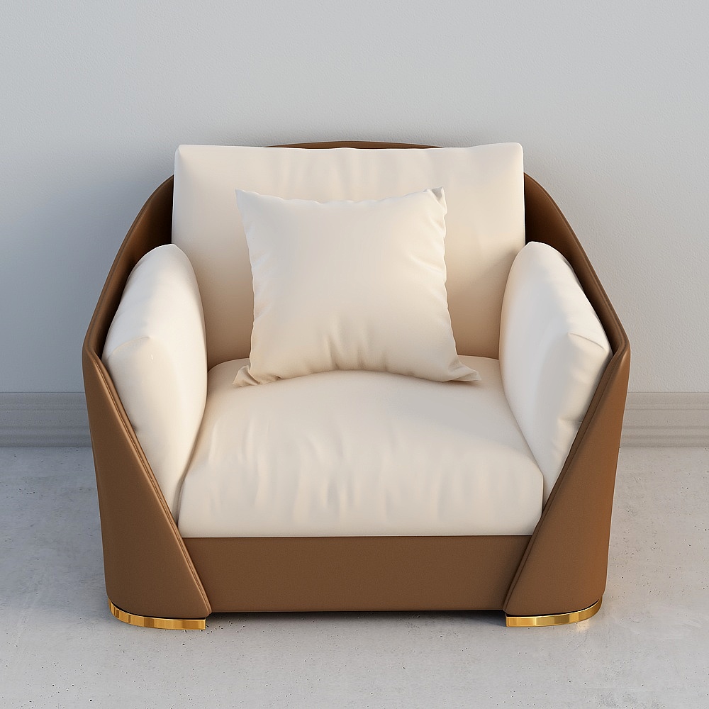 Elegant Modern Classic Sofa 3D Model