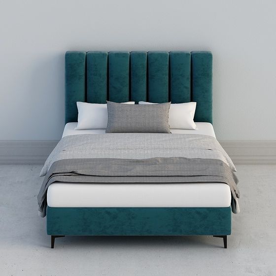 Velvet Dream Bed 3D model for Modern Homes