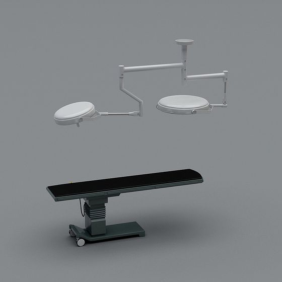 Modern Black Operating Table 3D Model
