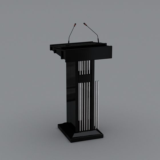 Elegant Black Podium 3D model