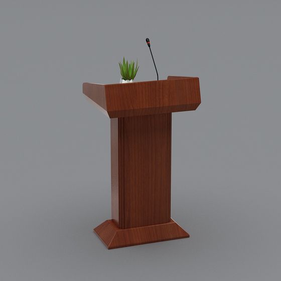 Unique Low-Poly Podium 3D Model for Modern Design