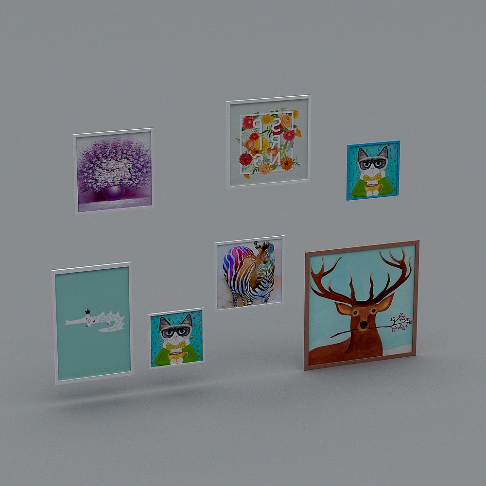 Gallery Wall 3D model for Designers and Developers
