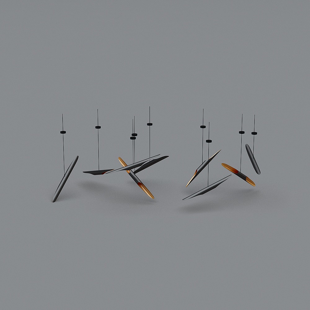 Suspended Light 3D model - Modern Pendant Lights