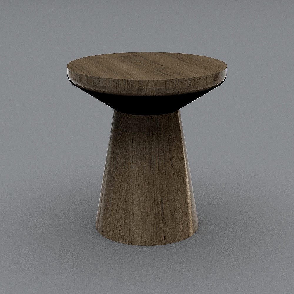 Conical Wooden Table 3D model