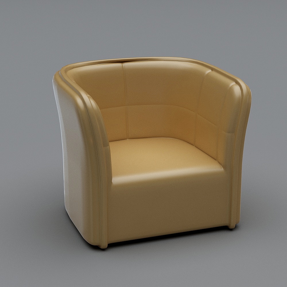 Vintage Armchair 3D model with Cozy Retro Design