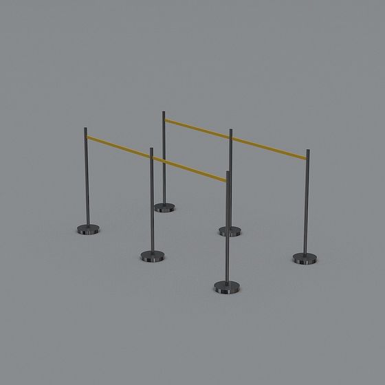 Crowd Control Barrier 3D model