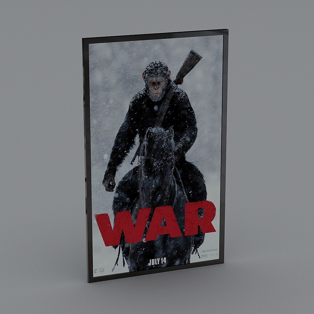 WAR 3D Model Poster with Powerful Primordial Theme