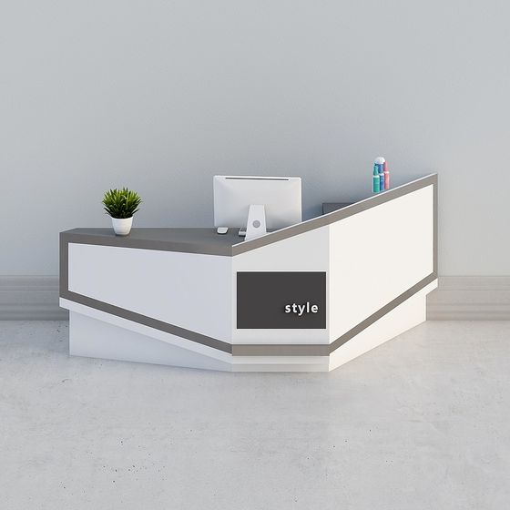 Stylish Reception Desk 3D model