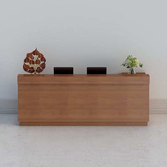 Modern Minimalist Reception Desk 3D model