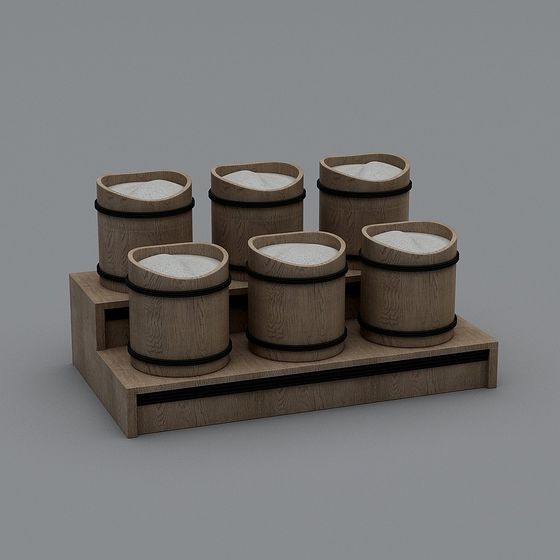 Wooden Spice Rack 3D model