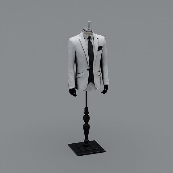 Elegant Low-Poly Suit Model 3D model