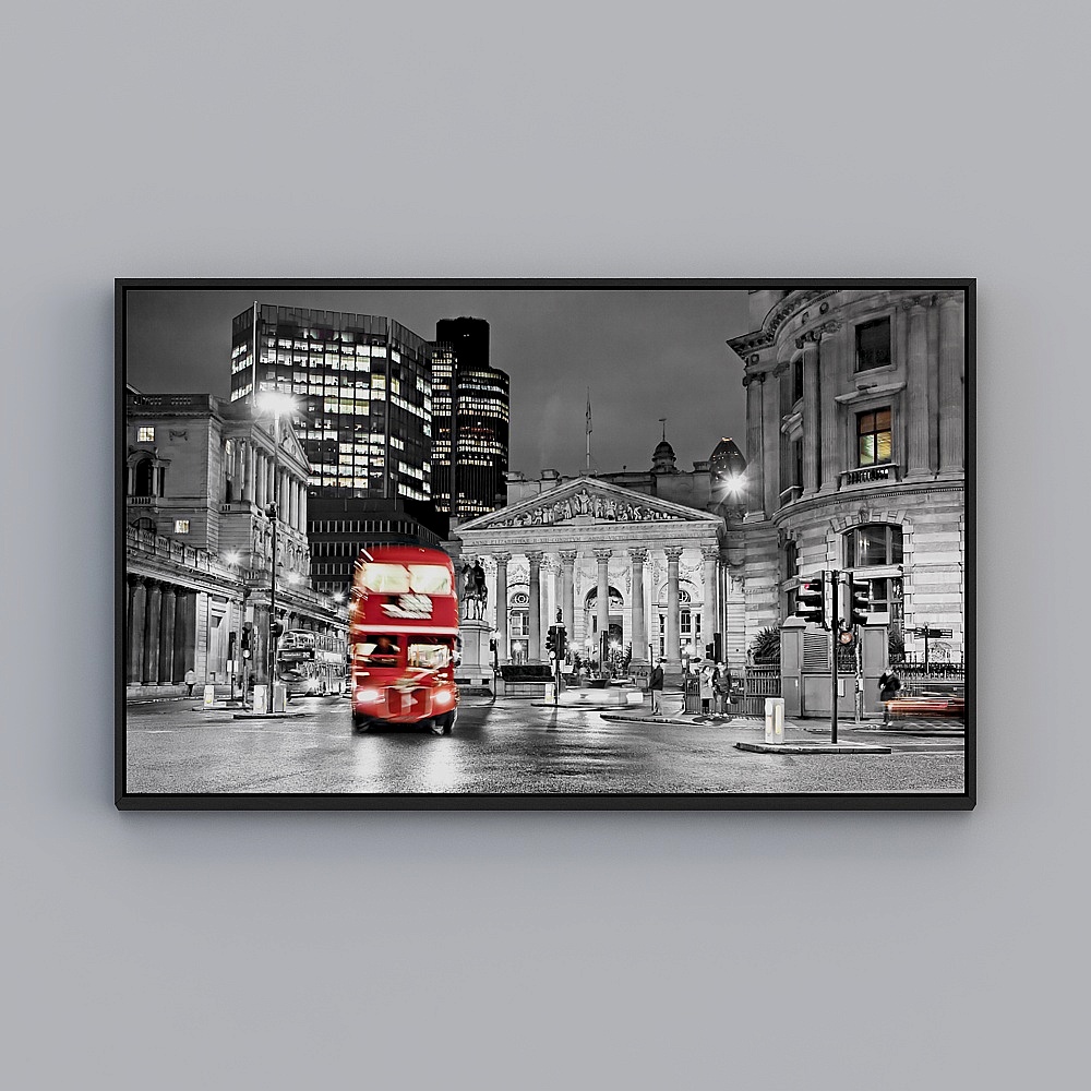 Kipp modern living room black box 63x103cm city building yhpp-l-1-1