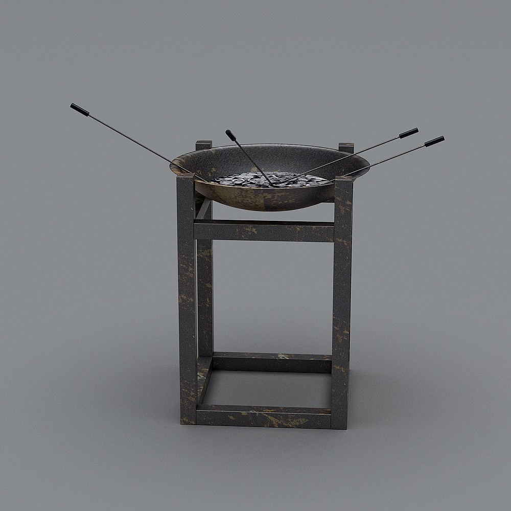 Vintage Barbecue Grill 3D model
