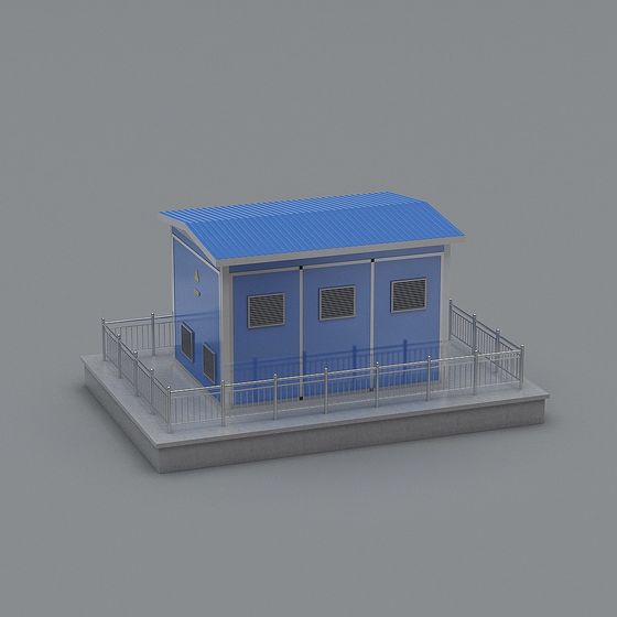 Portable Toilet 3D Model in Low-Poly Style