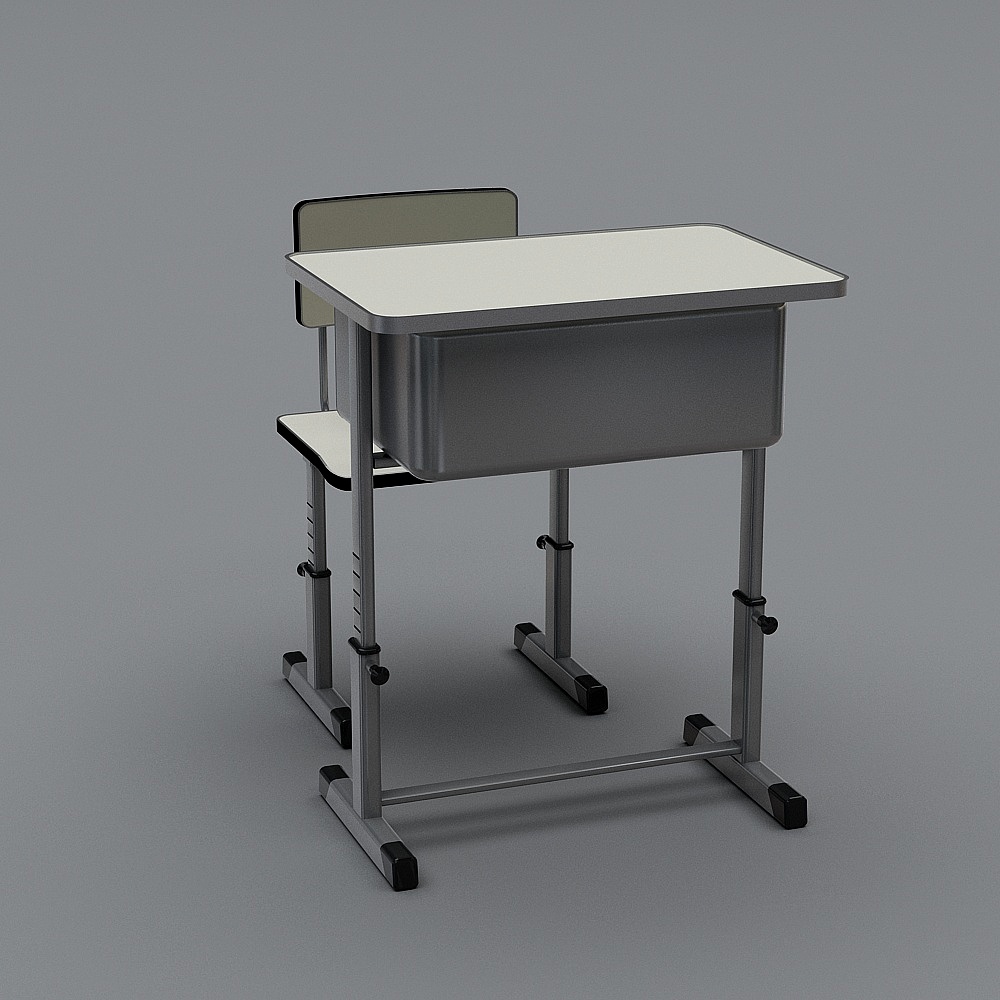 Stylish School Desk 3D Model for Creative Projects