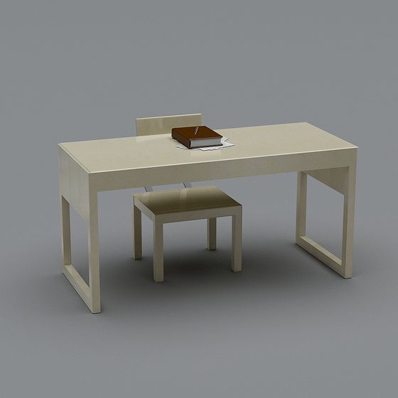 Urban Study Desk and Chair Set 3D model