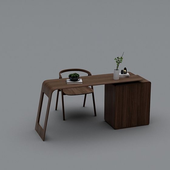 Urban Desk and Chair Set 3D model