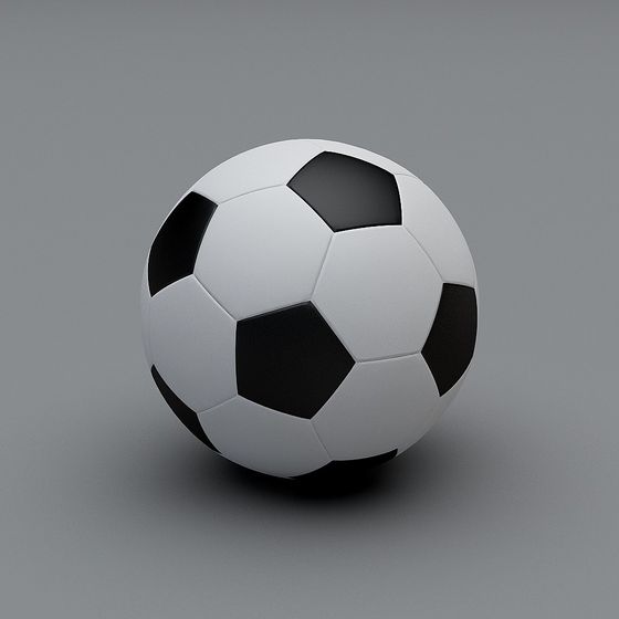 Classic Black and White Football 3D Model
