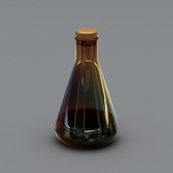 Retro Laboratory Bottle 3D model