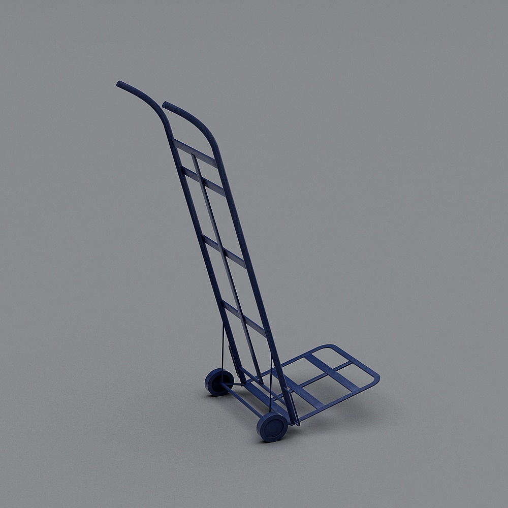 Low Poly Hand Truck 3D model