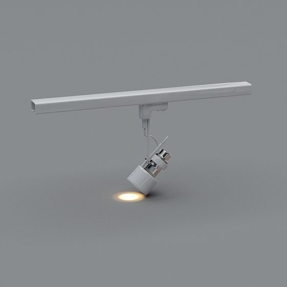 Elegant Low-Polygon Track Light 3D model
