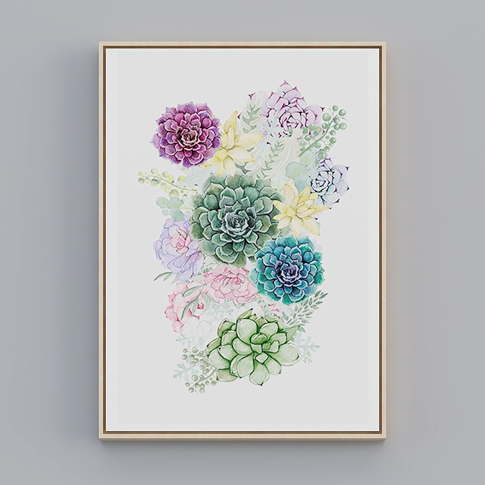 Dreamy Succulent Puzzle 3D model