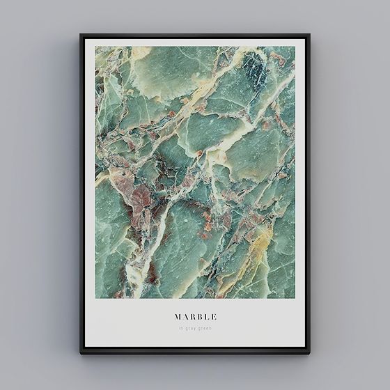 Elegant Gray-Green Marble 3D model