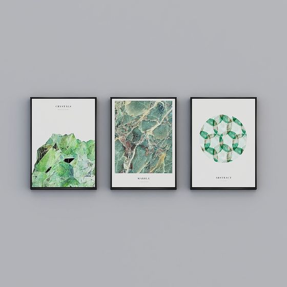 Unique 3D Model Collection: Crystals, Marble, and Abstract Art