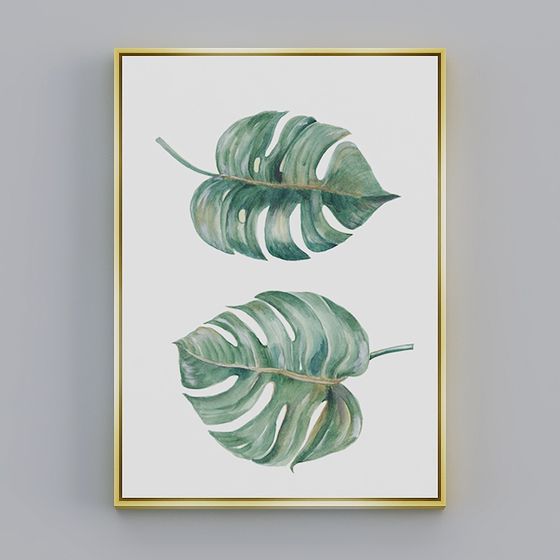 Monstera Leaf Art 3D model
