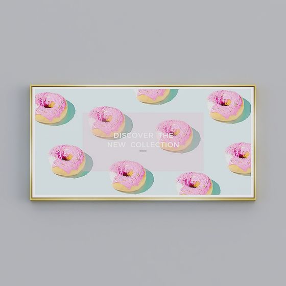 Charming Pink Frosted Donut 3D model