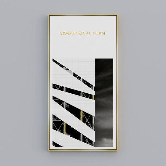 Black Decorative Painting 3D Model for Stylish Interiors