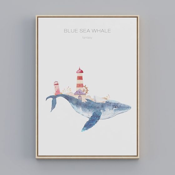 Blue Sea Whale 3D model