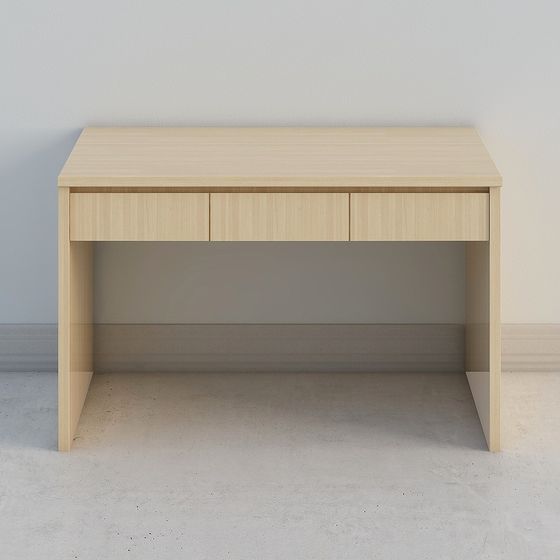 Minimalist Desk 3D model for Creative Spaces