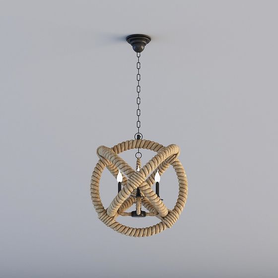 Rope Knot Pendant 3D model