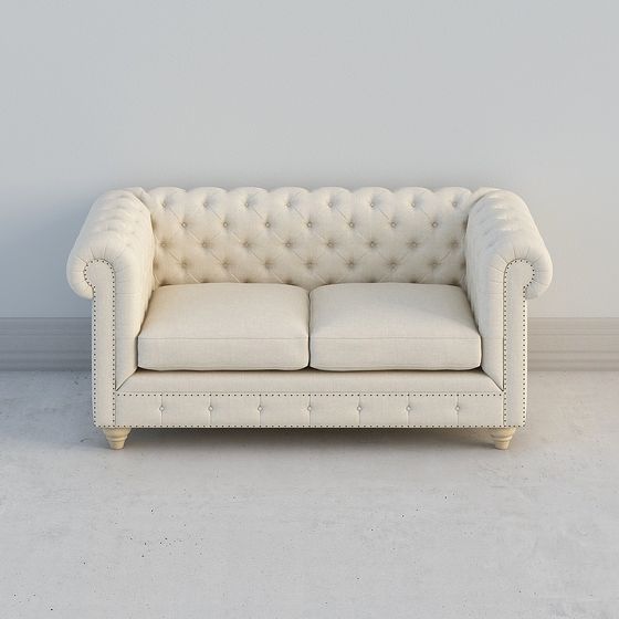 Classic British Style Sofa 3D model