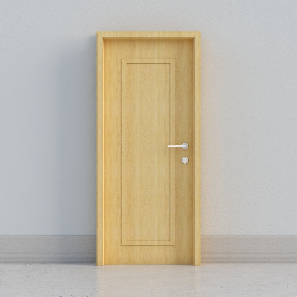 Elegant Wooden Door 3D model