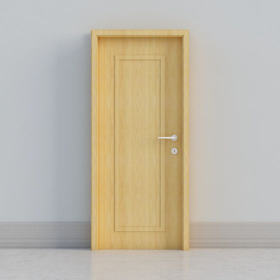 Elegant Wooden Door 3D model