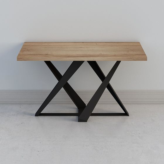 Modern Industrial X-Base Console Table 3D model